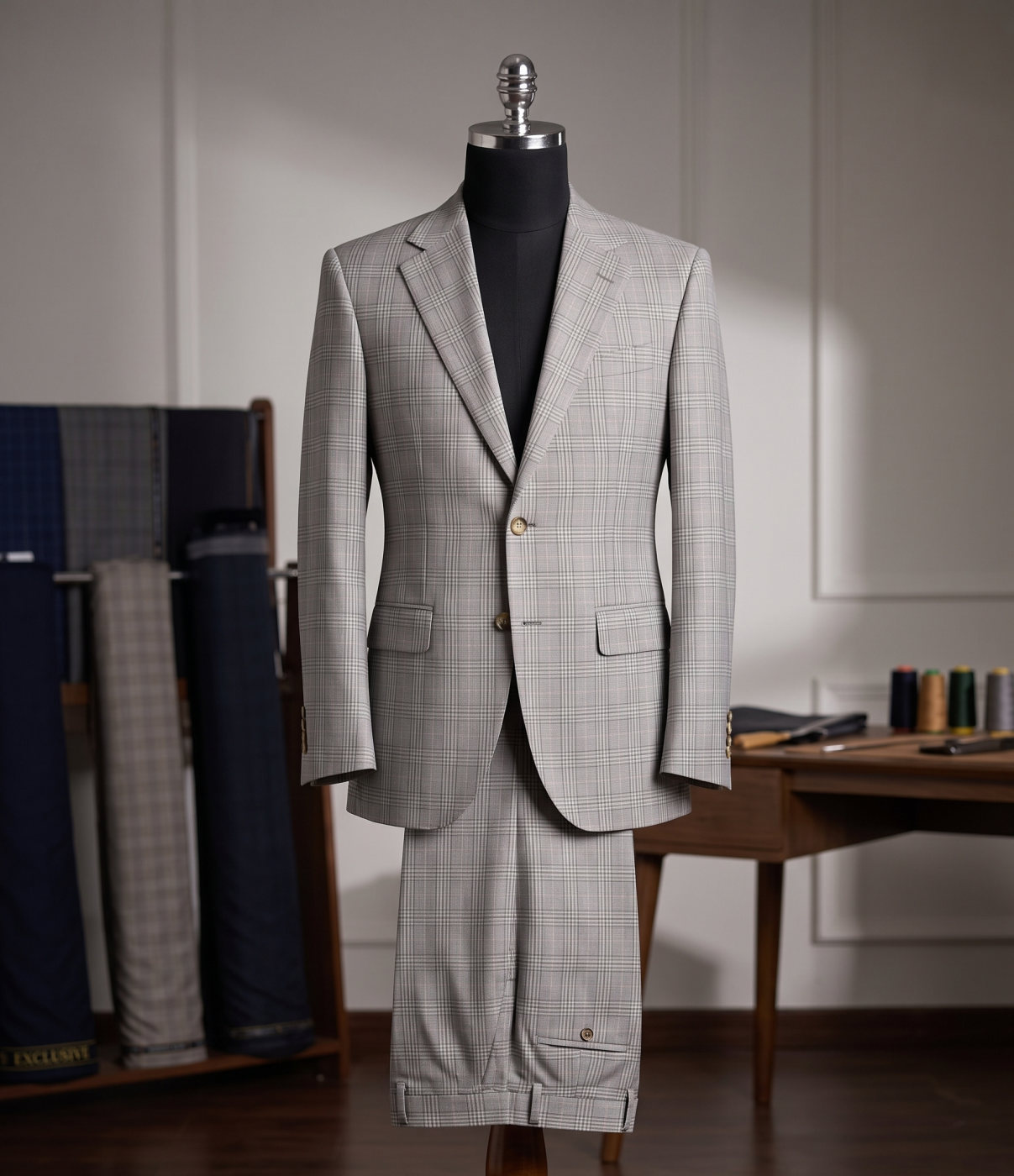 Glen Check Two-Piece Suit