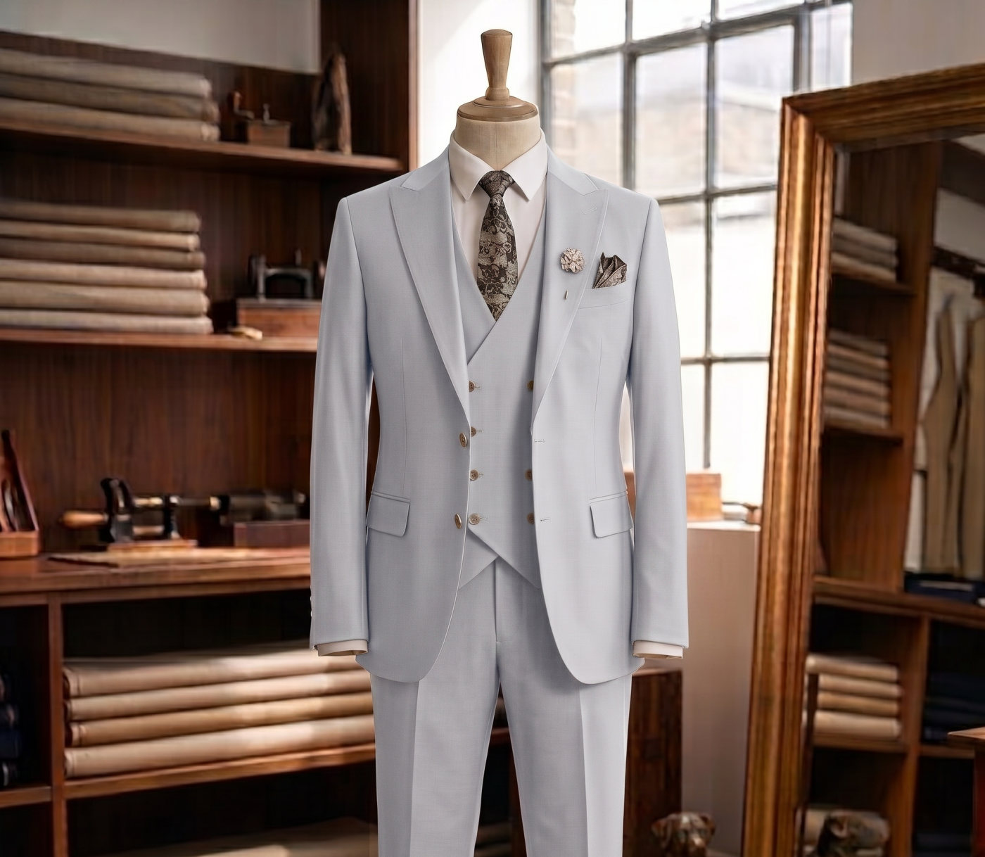 Powder Blue Three-Piece Suit